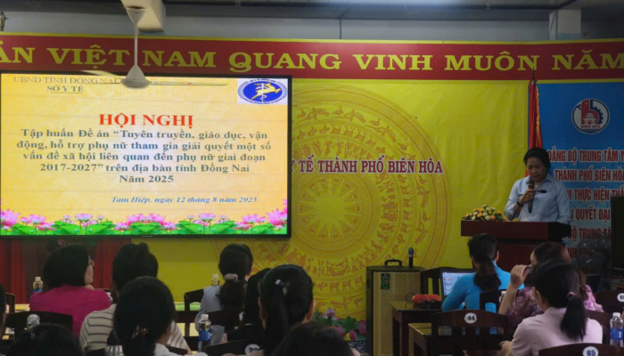 SỞ Y TẾ TẬP HUẤN ĐỀ ÁN “TUYÊN TRUYỀN, GIÁO DỤC, VẬN ĐỘNG, HỖ TRỢ PHỤ NỮ THAM GIA GIẢI QUYẾT MỘT SỐ VẤN ĐỀ XÃ HỘI LIÊN QUAN ĐẾN PHỤ NỮ GIAI ĐOẠN 2017-2027 (GỌI TẮT LÀ ĐỀ ÁN 938) TRÊN ĐỊA BÀN TỈNH ĐỒNG NAI NĂM 2025